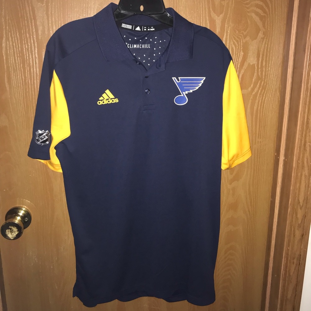 St. Louis Blues Hockey Navy Blue Polo Shirt